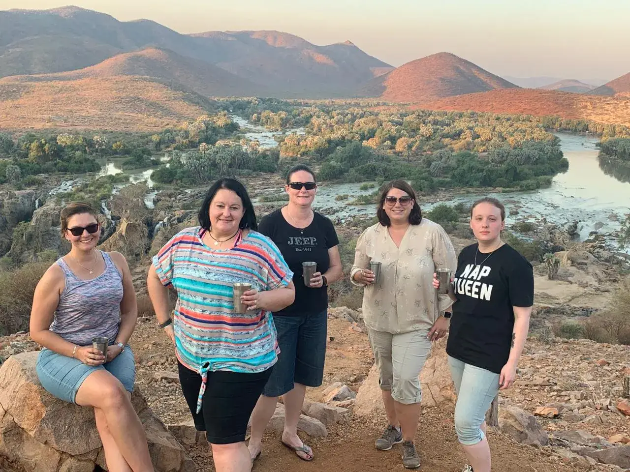 Sundowner at Epupa Falls
